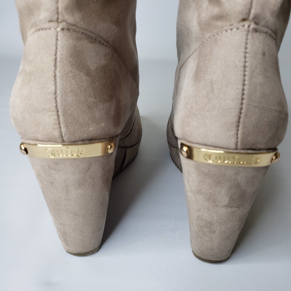Juicy Couture Taupe Kasia Wedge Boots/Booties 8 - Picture 10 of 16